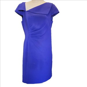 TAHARI A.L PURPLE FITTED (SHEATH) DRESS